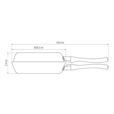 SARTÉN DOBLE ANTIADHERENTE PARA TORTILLAS TRAMONTINA DE 20 CM - 7