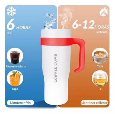 VASO TÉRMICO MUG DE ACERO INOXIDABLE 1.2 L CON FRIO Y CALOR - 2