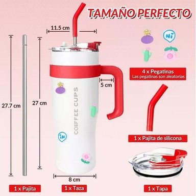 VASO TÉRMICO MUG DE ACERO INOXIDABLE 1.2 L CON FRIO Y CALOR - 3