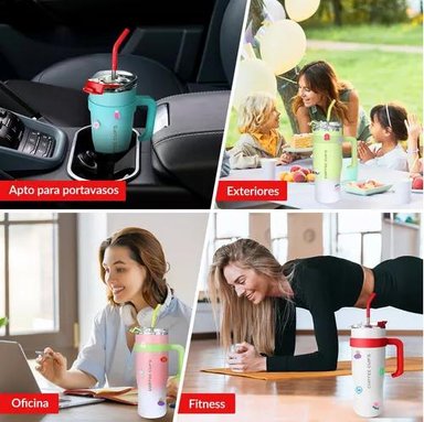 VASO TÉRMICO MUG DE ACERO INOXIDABLE 1.2 L CON FRIO Y CALOR - 7