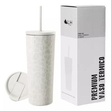 VASO TÉRMICO MUG LH 700 LT, ACERO INOXIDABLE, FRÍO Y CALOR, COLOR BLANCO - 1