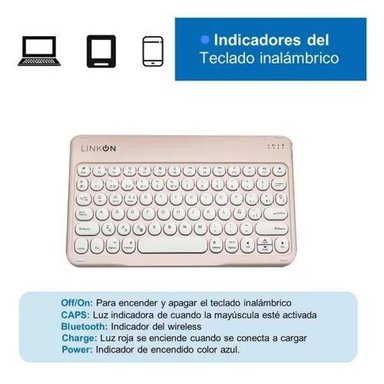 CARCASA FUNDA CON TECLADO PARA IPAD LINKON 10.2 Y 10.9, COLOR ROSADO - 5