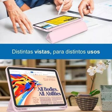 CARCASA FUNDA CON TECLADO PARA IPAD LINKON 10.2 Y 10.9, COLOR ROSADO - 7