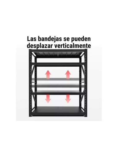 ESTANTE METÁLICO LARU RACKS 200X60X200CM 1200KG HEAVY DUTY - 3