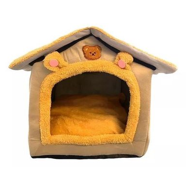 CAMA PARA MASCOTAS FELPA IGLÚ CASA PERROS Y GATOS L - 2