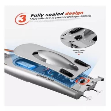 LANCHA JUGUETE A CONTROL REMOTO DOBLE MOTOR GRIS - 5