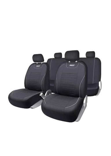 FUNDA CUBRE ASIENTO AUTO CAMIONETA UNIVERSAL GRAND PRIX, COLOR NEGRO - 1