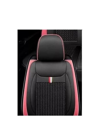 KIT FUNDA CUBRE ASIENTO CUERO AUTO PREMIUM LUXURY, COLOR NEGRO - 1