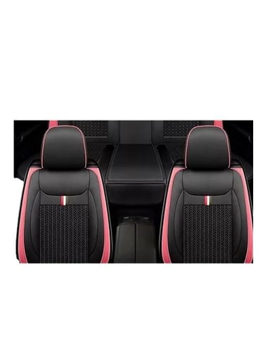 KIT FUNDA CUBRE ASIENTO CUERO AUTO PREMIUM LUXURY, COLOR NEGRO - 2