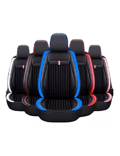 KIT FUNDA CUBRE ASIENTO CUERO AUTO PREMIUM LUXURY, COLOR NEGRO - 4