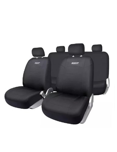 FUNDA CUBRE ASIENTO AUTO CAMIONETA UNIVERSAL GRAND PRIX, COLOR NEGRO - 1