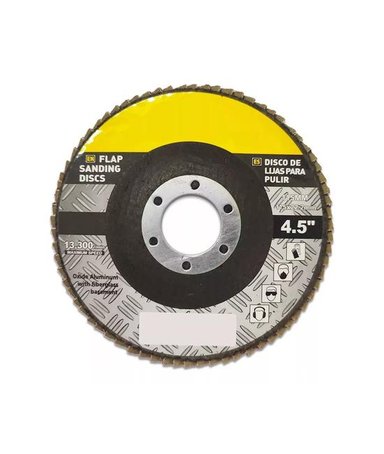 10 DISCOS LIJA TRASLAPADO FLAP MADERA 115MM 13600 RPM GRANOS, COLOR GRIS - 1