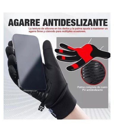 GUANTES DEPORTIVOS TÉRMICOS CÁLIDOS, INVIERNO, TALLA M - 3