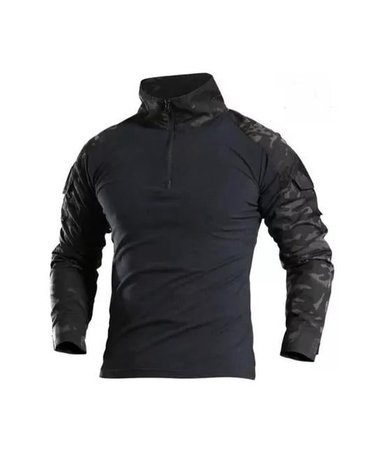 POLERA TÁCTICA COMBAT SHIRT MILITAR AIRSOFT, COLOR MULTICAM BLACK, TALLA 3XL - 1