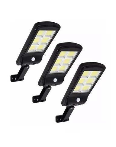 PACK 3 FOCOS SOLARES LED EXTERIOR CON SENSOR DE MOVIMIENTO NEGRO - 2