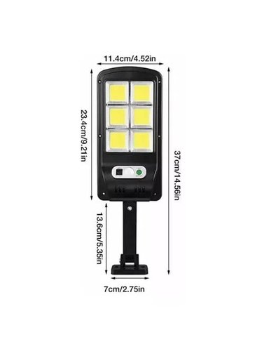 PACK 3 FOCOS SOLARES LED EXTERIOR CON SENSOR DE MOVIMIENTO NEGRO - 3