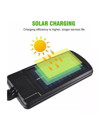 PACK 3 FOCOS SOLARES LED EXTERIOR CON SENSOR DE MOVIMIENTO NEGRO - 4