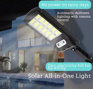 PACK 3 FOCOS SOLARES LED EXTERIOR CON SENSOR DE MOVIMIENTO NEGRO - 6