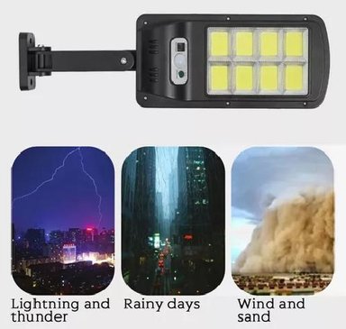PACK 3 FOCOS SOLARES LED EXTERIOR CON SENSOR DE MOVIMIENTO NEGRO - 7