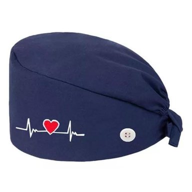 COFIA CLÍNICA, GORRO QUIRÚRGICO, 95% ALGODÓN, 5% LYCRA, UNIFORMES, COLOR AZUL - 1