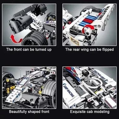 FÓRMULA 1 F1 BLOQUES DE CONSTRUCCIÓN BLANCOS - 4