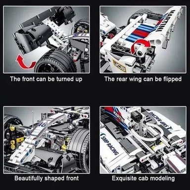 FÓRMULA 1 F1 BLOQUES DE CONSTRUCCIÓN BLANCOS - 5