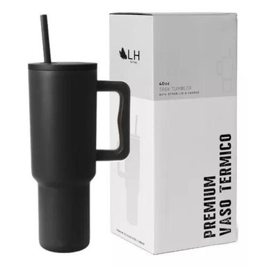 VASO TÉRMICO MUG, 1200 LT, ACERO INOXIDABLE, NEGRO - 1