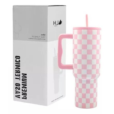 VASO TÉRMICO MUG, 1200 LT, ACERO INOXIDABLE, JAQUE MATE ROSA - 2