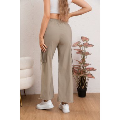 Pantalon Mujer Cargo Recto Ancho Tendencia 0106 - 3