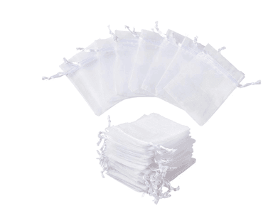 25 BOLSAS DE ORGANZA GRANDES 17 X 23 CMS. BLANCAS - 5