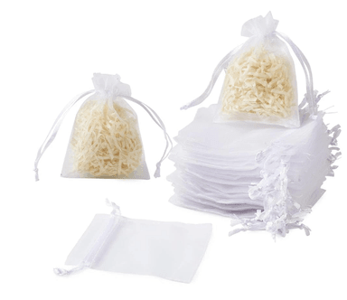 25 BOLSAS DE ORGANZA GRANDES 17 X 23 CMS. BLANCAS - 6