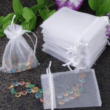 25 BOLSAS DE ORGANZA GRANDES 17 X 23 CMS. BLANCAS - 7