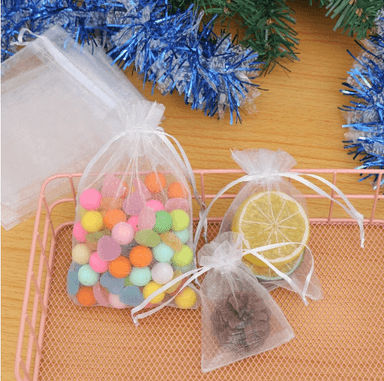 25 BOLSAS DE ORGANZA GRANDES 17 X 23 CMS. BLANCAS - 8