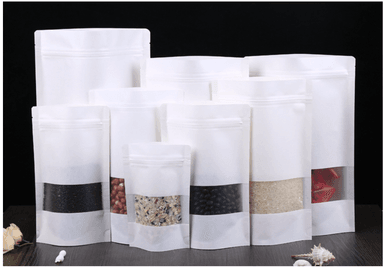 50 BOLSAS DE PAPEL KRAFT BLANCAS 10X15+4 CMS, RESELLABLES +REGALO - 9