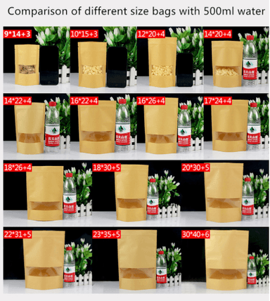 50 BOLSAS DE PAPEL KRAFT 20X30+5 CMS, RESELLABLES - 3