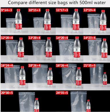 50 BOLSAS PLÁSTICAS TRANSPARENTES 12X20+4 CMS, RESELLABLES - 6
