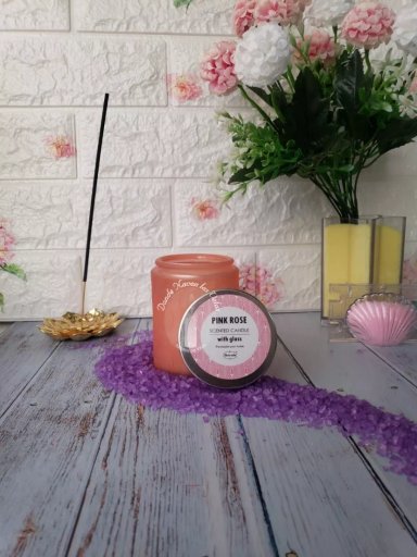 VELA AROMATICA VIDRIO OPACA PINK ROSE - 3