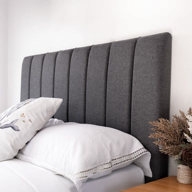RESPALDO DE CAMA 2 PLAZAS TUBULAR GRIS - 3