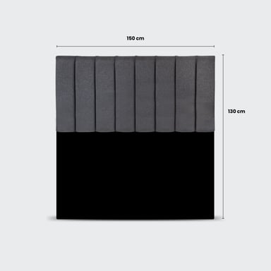 RESPALDO DE CAMA 2 PLAZAS TUBULAR GRIS - 7