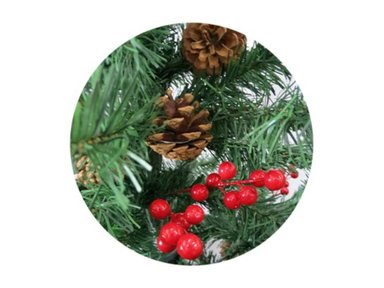 ARBOL DECORADO NAVIDEÑO PINO 210 CM - 2