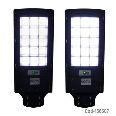 FOCO PARA POSTE SOLAR 1000W CON 15 PLACAS 924 LED PVC CON CONTROL Y SENSEOR - 3