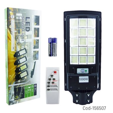 FOCO PARA POSTE SOLAR 1000W CON 15 PLACAS 924 LED PVC CON CONTROL Y SENSEOR - 4