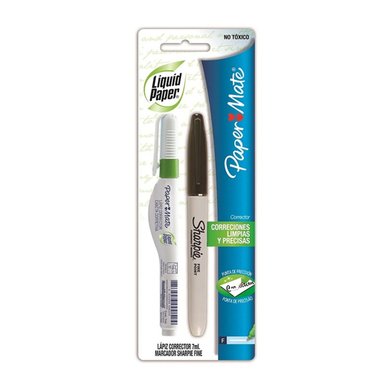 PACK X 4 LIQUID PAPER LAPIZ CORRECTOR + 1 SHARPIE FINE – PAPER MATE - 3