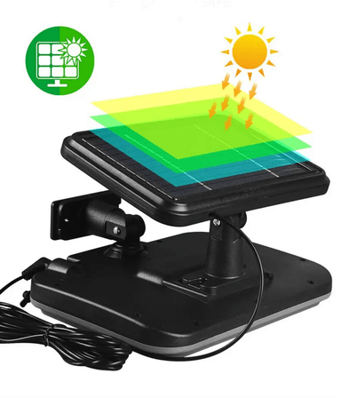 FOCO LED LUZ CON PANEL SOLAR SENSOR DE MOVIMIENTO EXTERIOR - 2