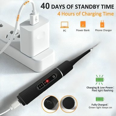 KIT CEPILLO LIMPIADOR DENTAL ELÉCTRICO ULTRASÓNICO REMOVEDOR - 1