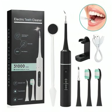 KIT CEPILLO LIMPIADOR DENTAL ELÉCTRICO ULTRASÓNICO REMOVEDOR - 3