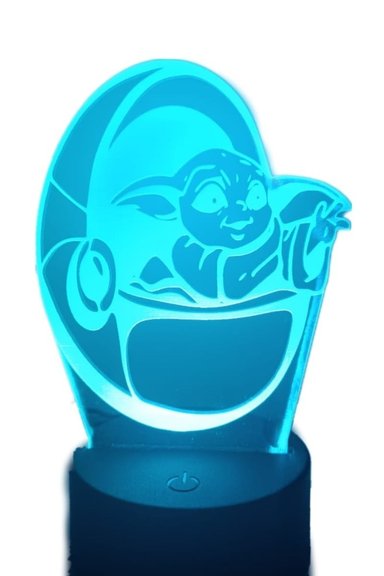 LAMPARA ILUSION 3D BABY YODA DE 7 COLORES - 2