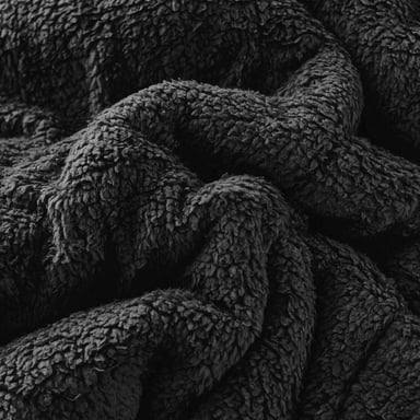 COBERTOR PLUSH KING NEGRO CON CHIPORRO DIANA - 2