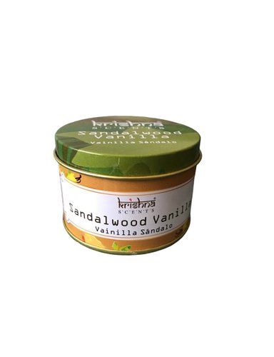 VELA AROMÁTICA DOBLE MECHA KRISHNA AROMA VAINILLA SANDALO - 1