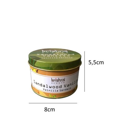 VELA AROMÁTICA DOBLE MECHA KRISHNA AROMA VAINILLA SANDALO - 3